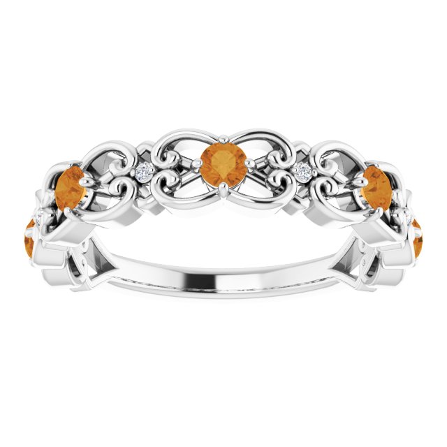 14k-white-natural-citrine-&-.02-ctw-natural-diamond-scroll-ring