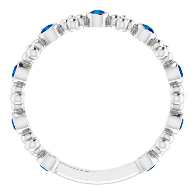 14k-white-lab-grown-blue-sapphire-beaded-ring