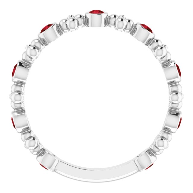 14k-white-natural-mozambique-garnet-beaded-ring