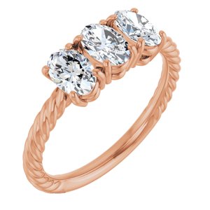 1 1/5 ct Lab-Grown Diamond Family Rope Ring