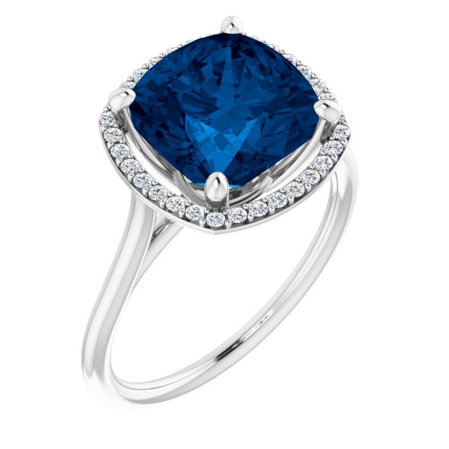 14k-white-lab-grown-blue-sapphire-&-1/6-ctw-natural-diamond-ring