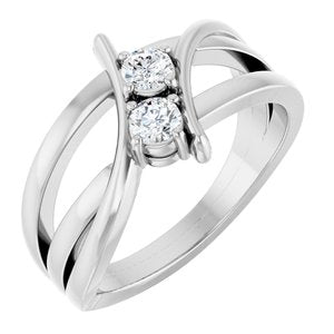1/4 ct Diamond Two-Stone Ring