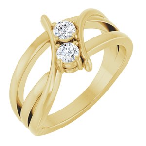 1/4 ct Diamond Two-Stone Ring