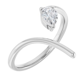 1/3 ct Diamond Negative Space Ring