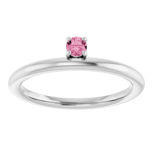 14k-white-natural-pink-tourmaline-stackable-ring