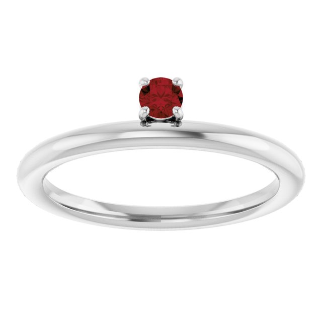 14k-white-natural-mozambique-garnet-stackable-ring