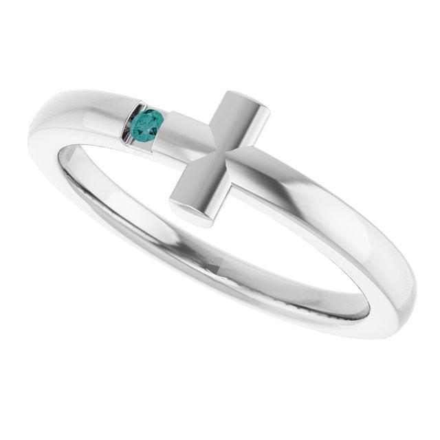 sterling-silver-youth-imitation-alexandrite-sideways-cross-ring