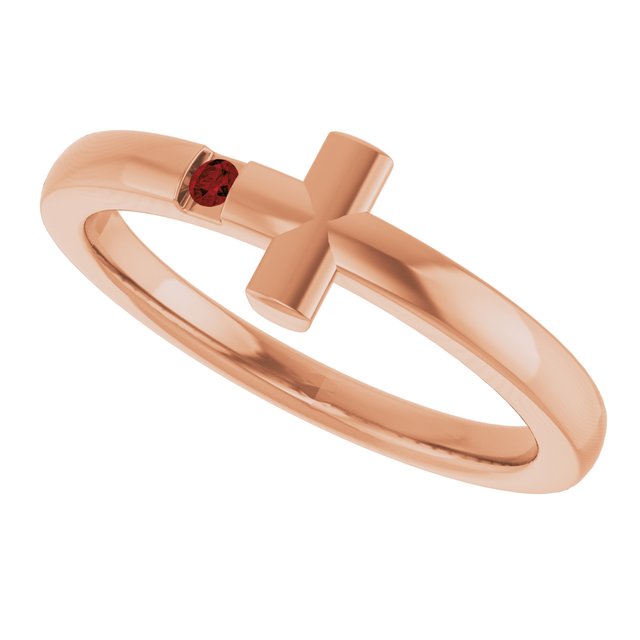 14k-rose-natural-mozambique-garnet-youth-sideways-cross-ring