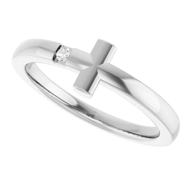 14k-white-.015-ctw-natural-diamond-youth-sideways-cross-ring