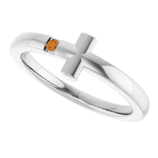 sterling-silver-youth-imitation-citrine-sideways-cross-ring