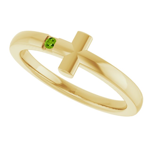 14k-yellow-natural-peridot-youth-sideways-cross-ring