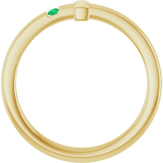 14k-yellow-natural-emerald-youth-sideways-cross-ring