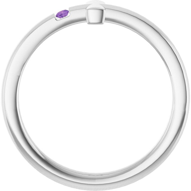 sterling-silver-youth-imitation-amethyst-sideways-cross-ring