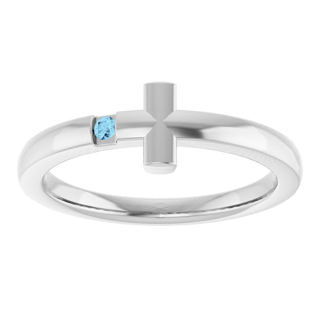 sterling-silver-youth-imitation-aquamarine-sideways-cross-ring