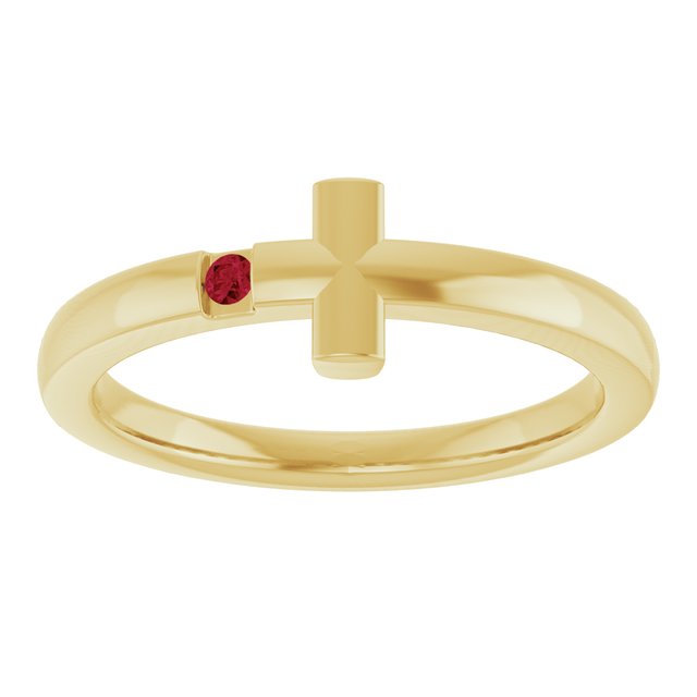 14k-yellow-natural-ruby-youth-sideways-cross-ring
