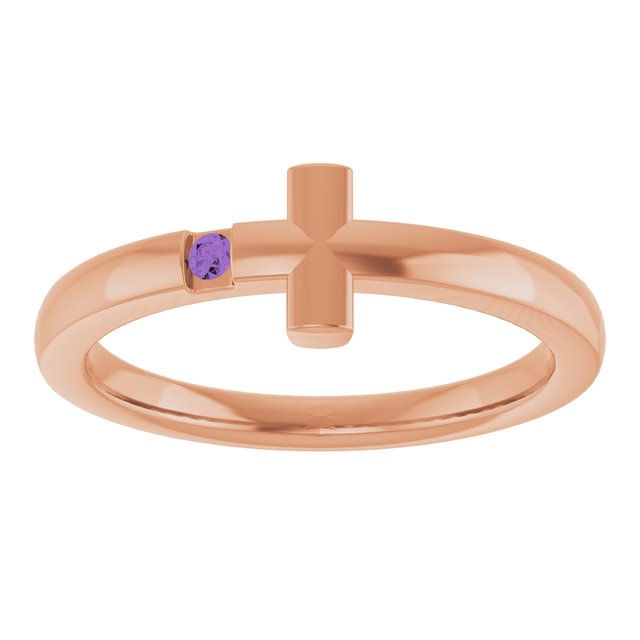 14k-rose-natural-amethyst-youth-sideways-cross-ring