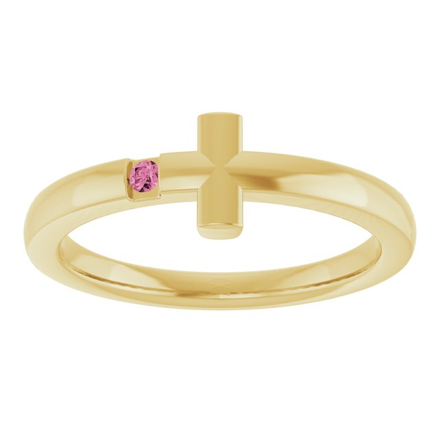 14k-yellow-natural-pink-tourmaline-youth-sideways-cross-ring