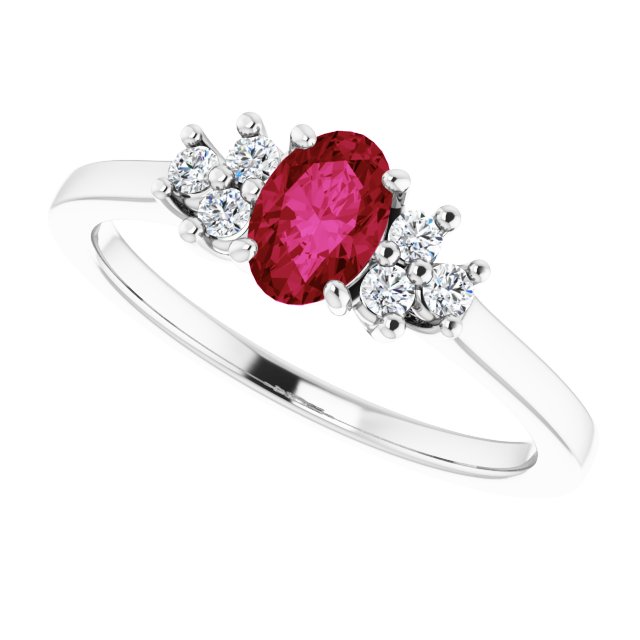 14k-white-natural-ruby-&-1/8-ctw-natural-diamond-ring