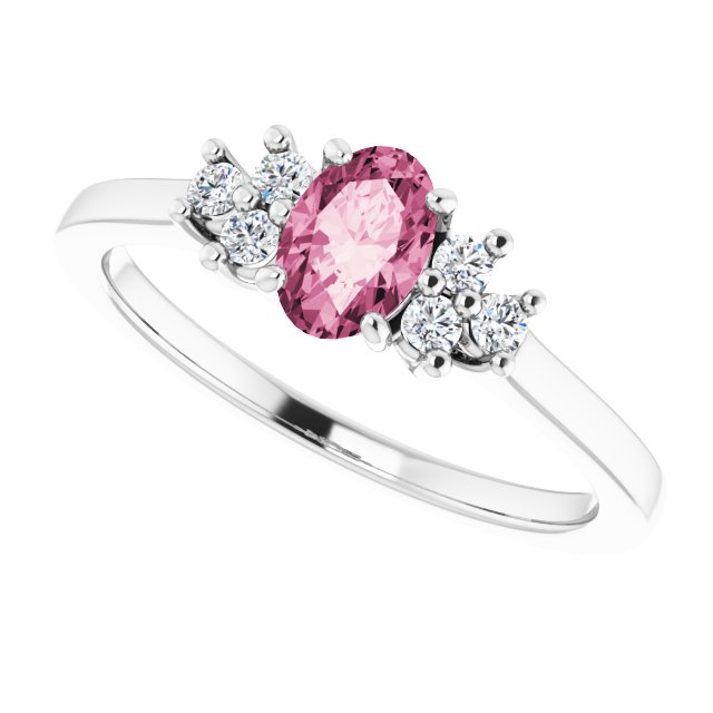 14k-white-natural-pink-tourmaline-&-1/8-ctw-natural-diamond-ring