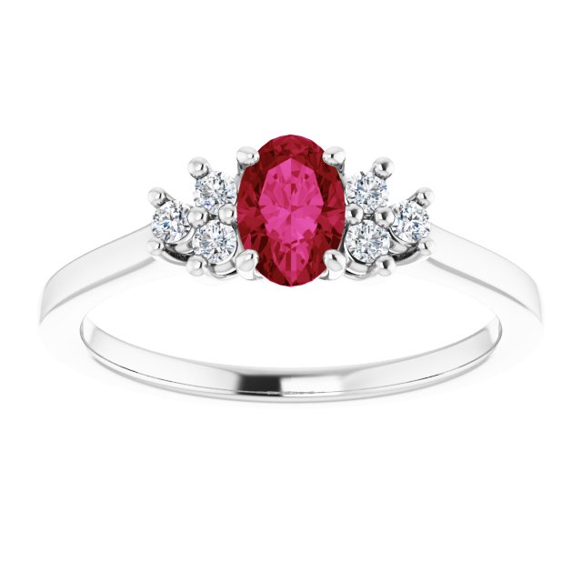 14k-white-natural-ruby-&-1/8-ctw-natural-diamond-ring