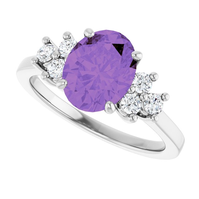 14k-white-natural-amethyst-&-1/4-ctw-natural-diamond-ring
