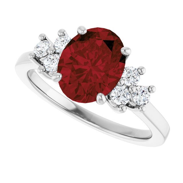 14k-white-natural-mozambique-garnet-&-1/4-ctw-natural-diamond-ring
