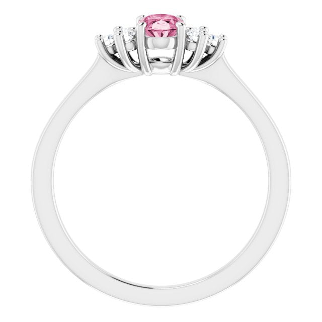 14k-white-natural-pink-tourmaline-&-1/8-ctw-natural-diamond-ring