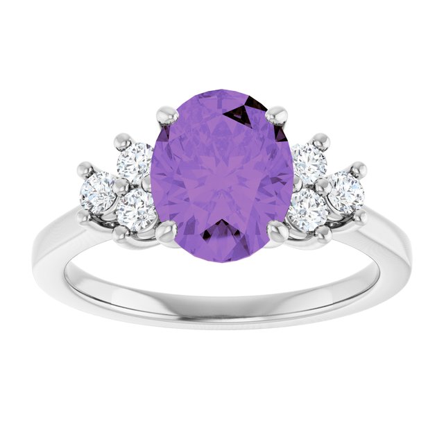 14k-white-natural-amethyst-&-1/4-ctw-natural-diamond-ring