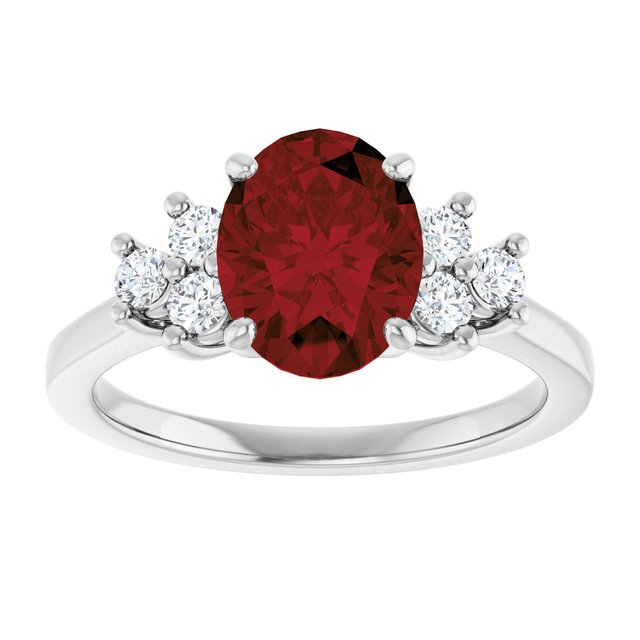 14k-white-natural-mozambique-garnet-&-1/4-ctw-natural-diamond-ring