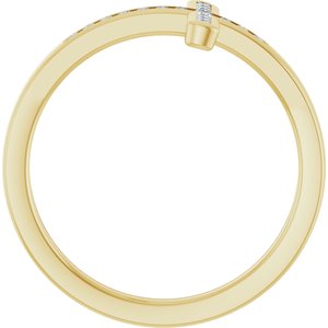 0.08 ct Diamond Sideways Cross Ring