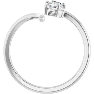 1/3 ct Diamond Negative Space Ring