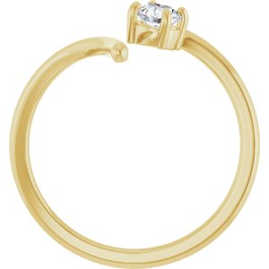 1/3 ct Diamond Negative Space Ring