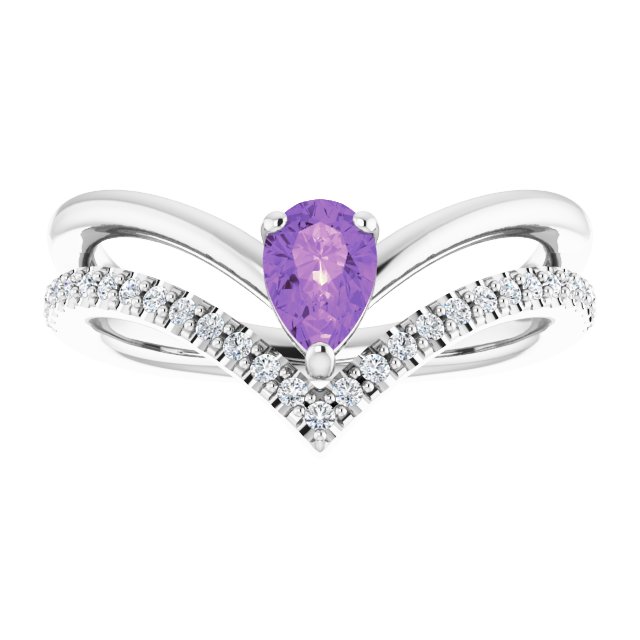 14k-white-natural-amethyst-&-1/6-ctw-natural-diamond-ring