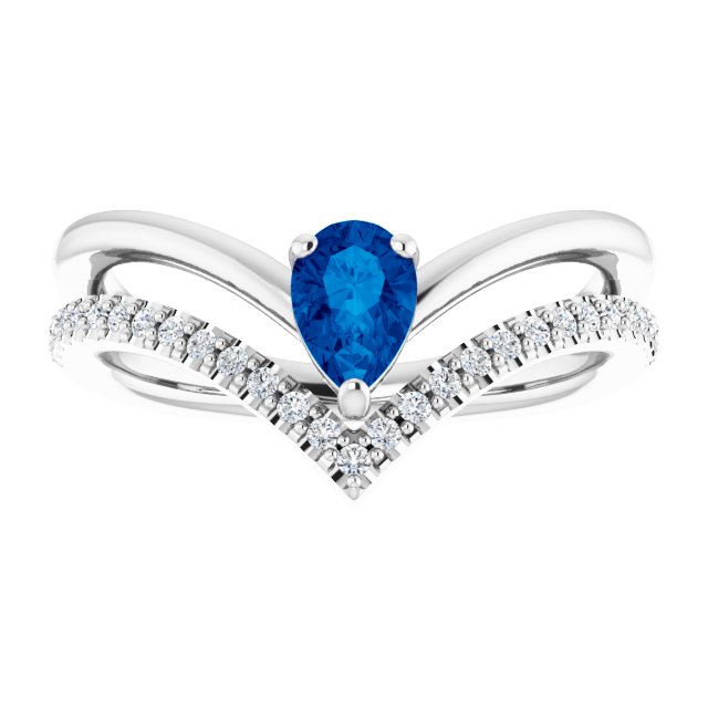 14k-white-lab-grown-blue-sapphire-&-1/6-ctw-natural-diamond-ring
