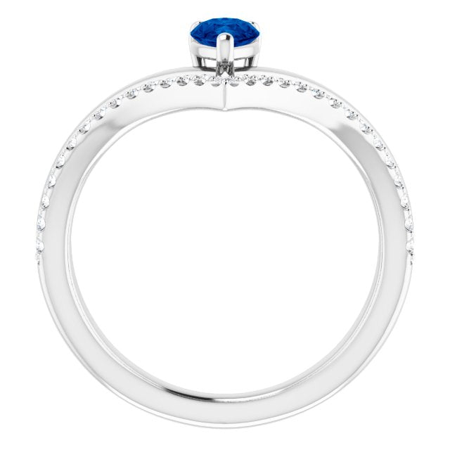 14k-white-lab-grown-blue-sapphire-&-1/6-ctw-natural-diamond-ring