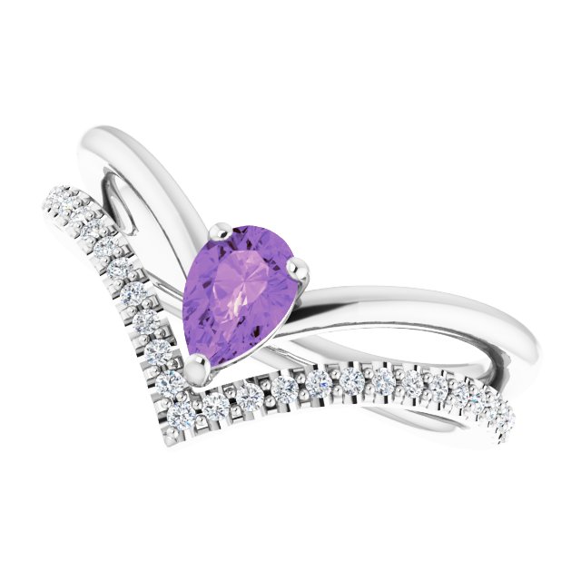 14k-white-natural-amethyst-&-1/6-ctw-natural-diamond-ring