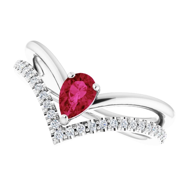 14k-white-lab-grown-ruby-&-1/6-ctw-natural-diamond-ring