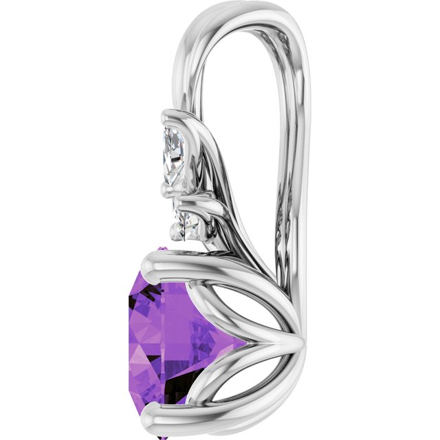 14k-white-natural-amethyst-&-1/10-ctw-natural-diamond-pendant