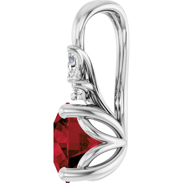 14k-white-natural-mozambique-garnet-&-1/10-ctw-natural-diamond-pendant