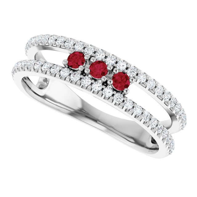 14k-white-natural-ruby-&-1/4-ctw-natural-diamond-ring