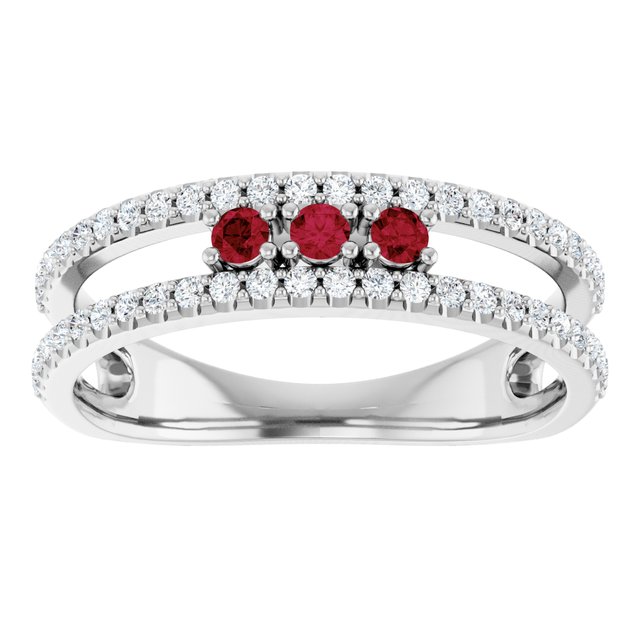 14k-white-natural-ruby-&-1/4-ctw-natural-diamond-ring