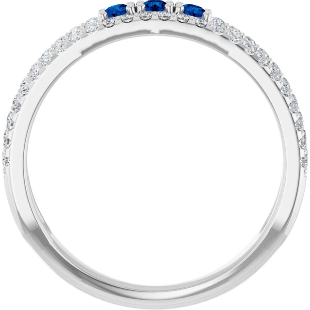 14k-white-lab-grown-blue-sapphire-&-1/4-ctw-natural-diamond-ring