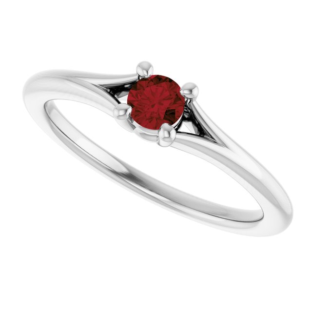 sterling-silver-imitation-mozambique-garnet-youth-solitaire-ring