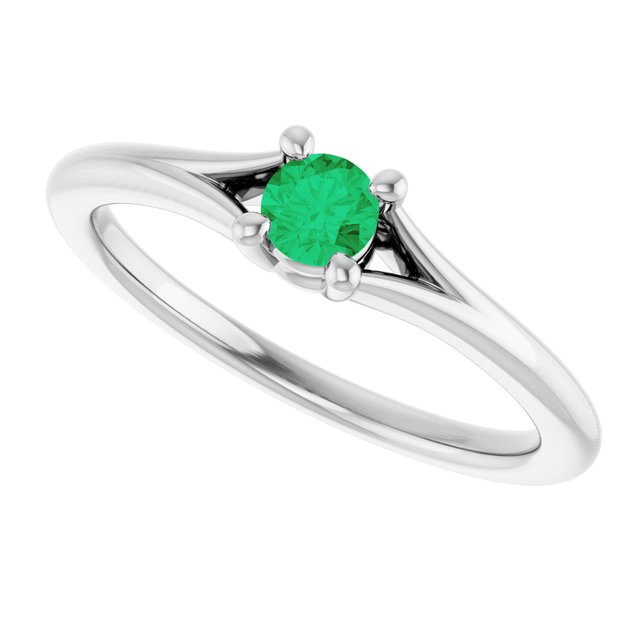 sterling-silver-imitation-emerald-youth-solitaire-ring