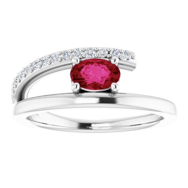 14k-white-natural-ruby-&-1/8-ctw-natural-diamond-ring