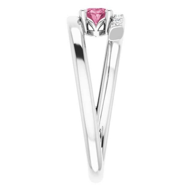 14k-white-natural-pink-tourmaline-&-1/8-ctw-natural-diamond-ring