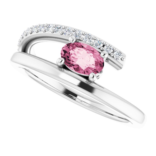 14k-white-natural-pink-tourmaline-&-1/8-ctw-natural-diamond-ring