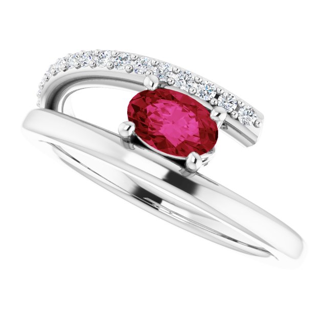 14k-white-natural-ruby-&-1/8-ctw-natural-diamond-ring