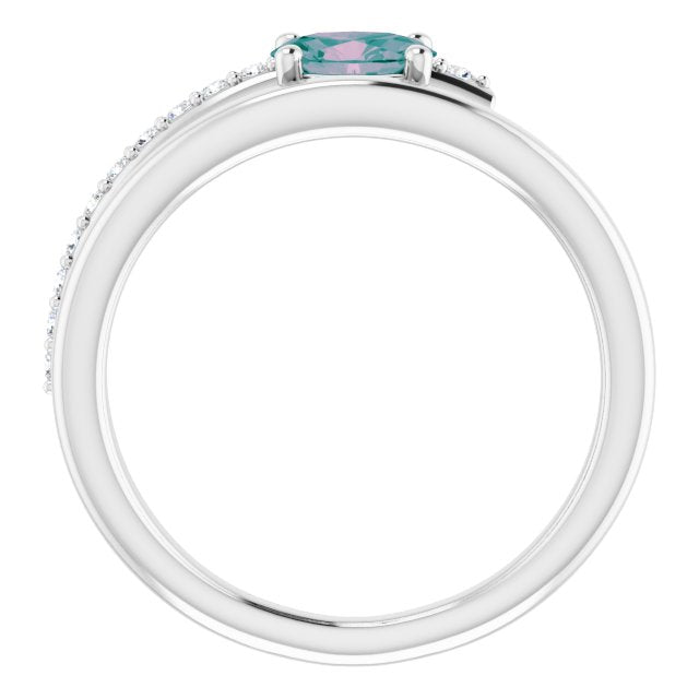 14k-white-lab-grown-alexandrite-&-1/8-ctw-natural-diamond-ring