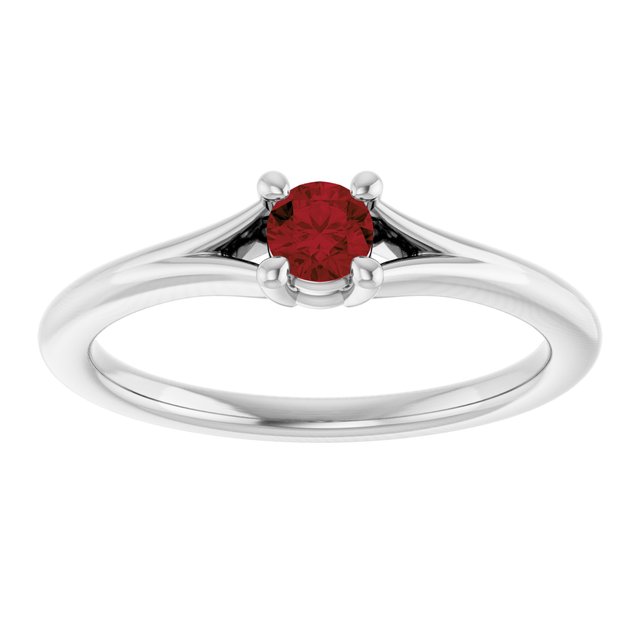 sterling-silver-imitation-mozambique-garnet-youth-solitaire-ring